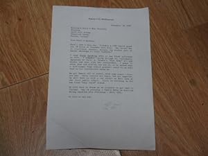 Typed Letter to Hon. Niall & Mrs. McCarthy Biscayne South Hill Avenue, Blackrock Co. Dublin, Irel...