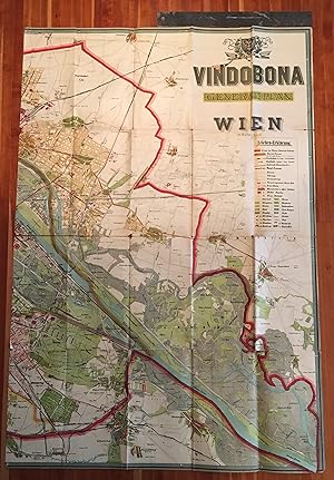 VINDOBONA GENERAL PLAN WIEN (Two sided map of Vienna c1916)