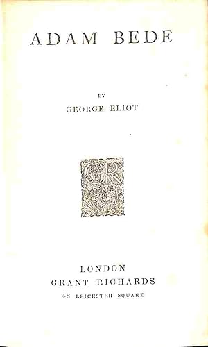 Seller image for Adam Bede (The World's Classics: LXIII. The Works of George Eliot.-II.) for sale by WeBuyBooks