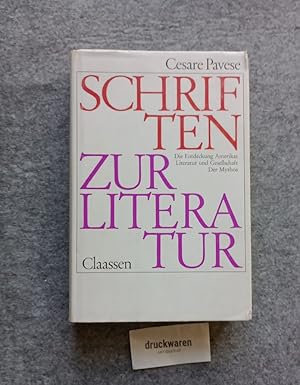 Bild des Verkufers fr Schriften zur Literatur : Die Entdeckung Amerikas. Literatur und Gesellschaft. Der Mythos. Mit e. Vorw. von Italo Calvino. zum Verkauf von Druckwaren Antiquariat