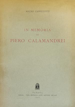 Seller image for IN MEMORIA DI PIERO CALAMANDREI for sale by libreria minerva