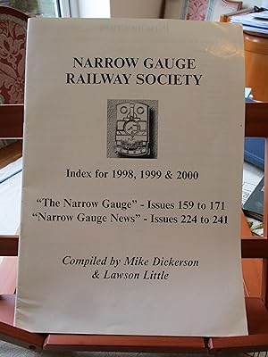 NARROW GAUGE RAILWAY SOCIETY : Index for 1998, 1999 & 2000
