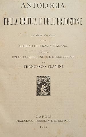 ANTOLOGIA DELLA CRITICA E DELL'ERUDIZIONE