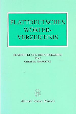 Immagine del venditore per Plattdeutsches Wrterverzeichnis venduto da Antiquariat Christian Wulff