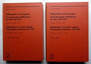 Bild des Verkufers fr Bibliographie der Photographie, Deutschsprachige Publikationen der Jahre 1839-1984, 2 Bnde. De Gruyter Saur, 1989. zum Verkauf von Graphikantiquariat Martin Koenitz