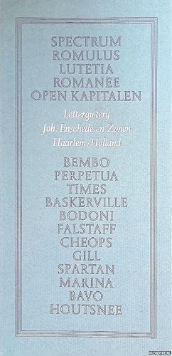 Seller image for Lettergieterij Joh. Ensched en Zonen - Haarlem, Holland for sale by Klondyke