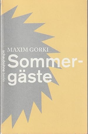 Bild des Verkufers fr Programmheft Maxim Gorki SOMMERGSTE Premiere 14. Dezember 2012 51. Spielzeit 2012 / 2013 zum Verkauf von Programmhefte24 Schauspiel und Musiktheater der letzten 150 Jahre