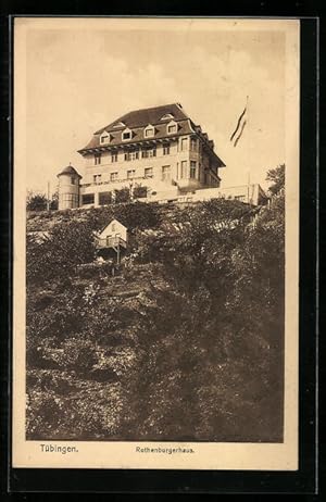 Ansichtskarte Tübingen, Blick zum Verbindungshaus Rothenburgerhaus