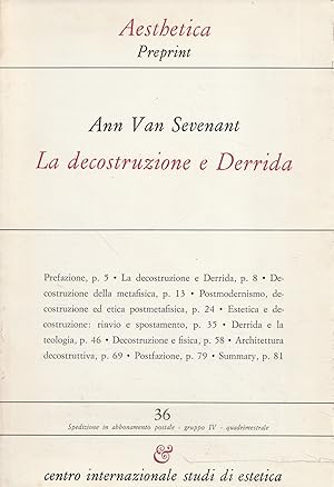 Seller image for La descostruzione e Derrida for sale by Messinissa libri