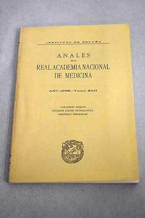 Imagen del vendedor de Anales de la Real Academia Nacional de Medicina, cuaderno cuarto a la venta por Alcan Libros