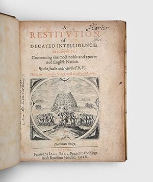Image du vendeur pour A Restitution of Decayed Intelligence: In antiquities. Concerning the most noble and renowned English Nation. mis en vente par Peter Harrington.  ABA/ ILAB.