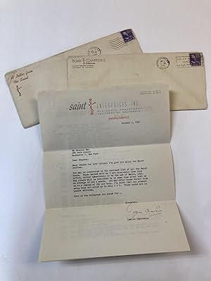 Seller image for LESLIE CHARTERIS AUTOGRAPH LETTER SIGNED [ALS] for sale by Second Story Books, ABAA