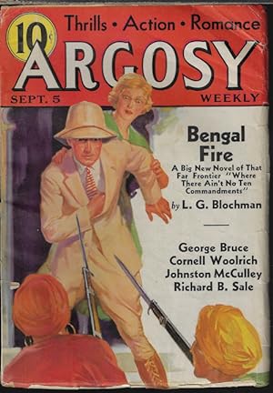 Imagen del vendedor de ARGOSY Weekly: September, Sept. 5, 1936 ("Bengal Fire") a la venta por Books from the Crypt