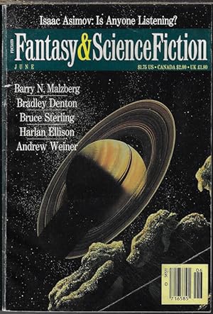 Bild des Verkufers fr The Magazine of FANTASY AND SCIENCE FICTION (F&SF): June 1988 zum Verkauf von Books from the Crypt