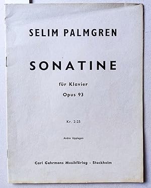 Imagen del vendedor de Sonatine fr Klavier. Op. 93. Andra Uplagan (Zweite Ausgabe) 1943. C. G. 2741. a la venta por Versandantiquariat Kerstin Daras