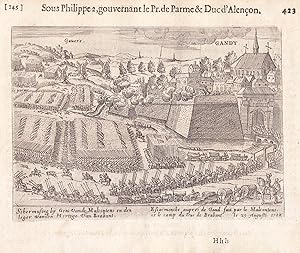 Image du vendeur pour Gandt" - Gent Vlaanderen Belgique Belgium Belgien / Depicts the siege of Ghent by Parma in 1583-84 mis en vente par Antiquariat Steffen Vlkel GmbH