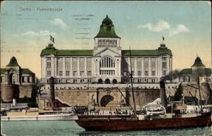 Ansichtskarte / Postkarte Szczecin Stettin Pommern, Hakenterrasse, Dampfer