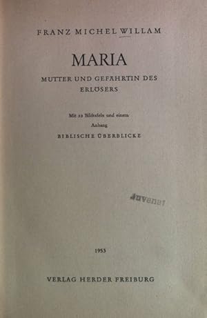 Bild des Verkufers fr Maria: Mutter und Gefhrtin des Erlsers zum Verkauf von books4less (Versandantiquariat Petra Gros GmbH & Co. KG)