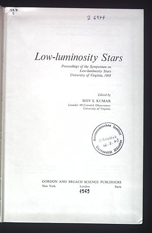 Low-luminosity Stars.