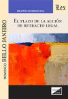 Seller image for PLAZO DE LA ACCION DE REACTO LEGAL, EL for sale by AG Library