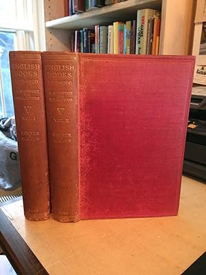 Bild des Verkufers fr English Books, 1475-1900: A Signpost for Collectors, Volume I: Caxton to Johnson, & II: Gray to Kipling (Complete) zum Verkauf von Dreadnought Books
