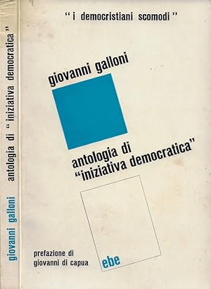 Bild des Verkufers fr Antologia di "iniziativa democratica" zum Verkauf von Biblioteca di Babele