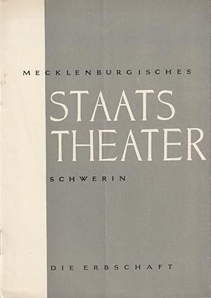 Bild des Verkufers fr Programmheft Urauffhrung Dieter Nowka DIE ERBSCHAFT Spielzeit 1960 / 61 zum Verkauf von Programmhefte24 Schauspiel und Musiktheater der letzten 150 Jahre