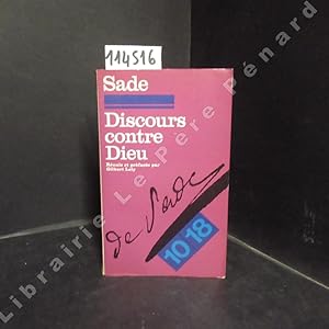 Seller image for Discours contre Dieu for sale by Librairie-Bouquinerie Le Pre Pnard