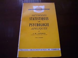 Image du vendeur pour Mthodes statistiques en psychologie applique - tome 3eme seul mis en vente par Ammareal