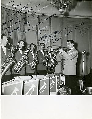 "Aimé BARELLI" Avec aux saxophones de gauche à droite: Armand MIGIANI, Jean FOURMANOIR, Jean ALDE...
