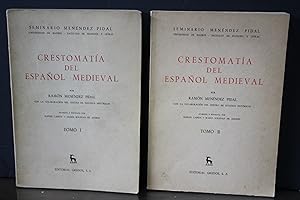 Crestomatía del español medieval.- Dos tomos.- Menéndez Pidal, Ramón.