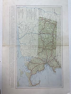 National Highways Map of the State of Massachusetts Showing One Thousand Miles of National Highwa...