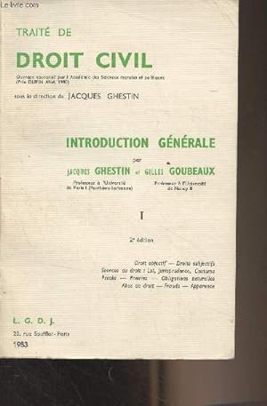 Seller image for Trait de droit civil : Introduction gnrale - Tome I for sale by Le-Livre