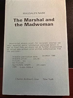 Seller image for The Marshal and the Madwoman, ("Marshal Guarnaccia" Series #6), Uncorrected Advance Proof, First Edition for sale by Park & Read Books