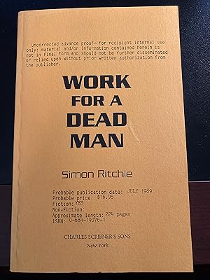 Work for a Dead Man / ("J.K.G. Jantarro" Mystery Series #2), Uncorrected Advance Proof, First Edi...
