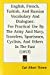 Bild des Verkufers fr English, French, Turkish, And Russian Vocabulary And Dialogues: For Practical Use By The Army And Navy, Travelers, Sportsmen, Cyclists, And Others In . French, Turkish and Russian Edition) [Soft Cover ] zum Verkauf von booksXpress