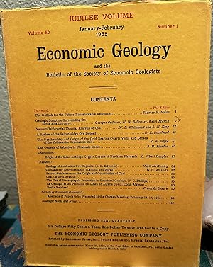 Imagen del vendedor de Economic Geology and the Bulletin of the Society of Economic Geologists Volume 50 NUMBER 1 - 6, January - October 1955 a la venta por Crossroads Books