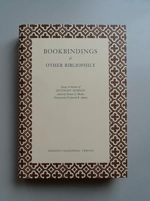 Bild des Verkufers fr Bookbindings and other Bibliophily. Essays in honor of Anthony Hobson. Foreword by Frederick B. Adams. zum Verkauf von Wissenschaftliches Antiquariat Zorn