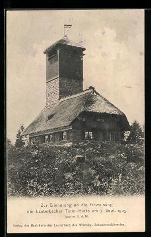 Bild des Verkäufers für Ansichtskarte Lauterbach, Einweihung der Turm-Hütte zum Verkauf von Bartko-Reher
