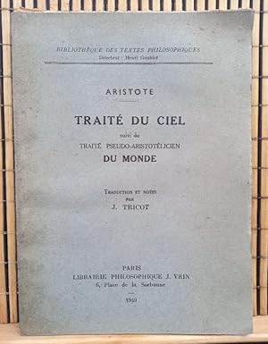 Image du vendeur pour Trait du ciel suivi du trait pseudo-aristotlicien du Monde mis en vente par Libros de Ultramar Alicante