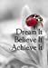 Bild des Verkufers fr Dream It. Believe It. Achieve It. - A Journal [Soft Cover ] zum Verkauf von booksXpress