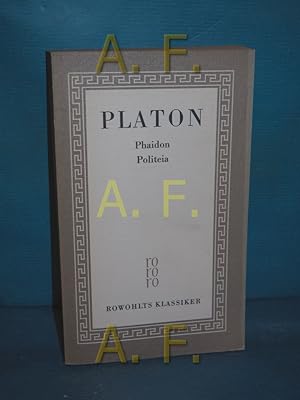 Bild des Verkufers fr Phaidon, Politeiain (Plato: Smtliche Werke 3 // Rowohlts Klassiker der Literatur und der Wissenschaft / Griechische Philosophie Band 4) zum Verkauf von Antiquarische Fundgrube e.U.