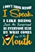 Seller image for I don't think before I speak. I like being just as surprised as everyone else.: Funny Sarcastic Writing Journal Lined, Diary, Notebook for Men & Women (Pro Sarcasm Books) [Soft Cover ] for sale by booksXpress