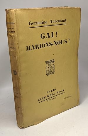 Seller image for Gai! Marions-Nous for sale by crealivres