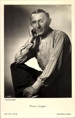 Imagen del vendedor de Ansichtskarte / Postkarte Schauspieler Theo Lingen, Portrait a la venta por akpool.de - akpool GmbH