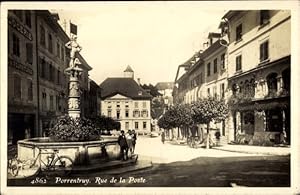 Ansichtskarte / Postkarte Porrentruy Kanton Jura, Vue générale de la Rue de la Poste