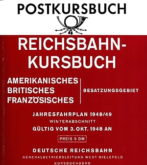 Postkursbuch für das amerikanische, britische und französische Besatzungsgebiet. Jahresfahrplan 1...