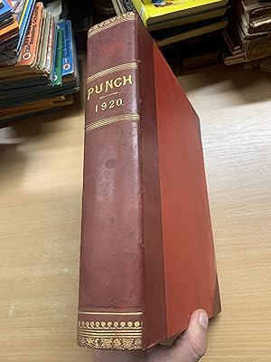 1920 PUNCH MAGAZINES BOUND VOLUMES HEAVY 2.6kg LEATHER SPINE BOOK