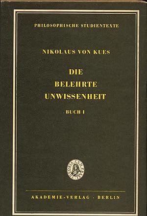 Imagen del vendedor de Die belehrte Unwissenheit Buch I a la venta por avelibro OHG