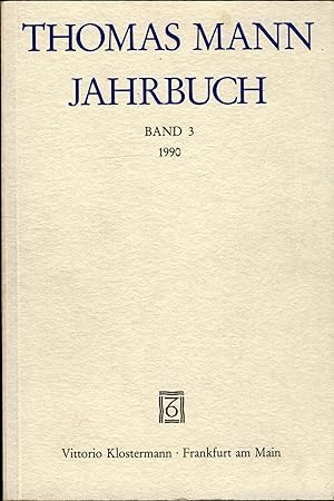 Immagine del venditore per Thomas Mann Jahrbuch Band 3 venduto da avelibro OHG
